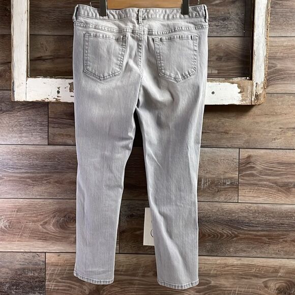 Mossimo Supply Co Ladies Crop Pantacourt Cotton Jeans, Size 13, Faded Gray - Picture 7 of 10